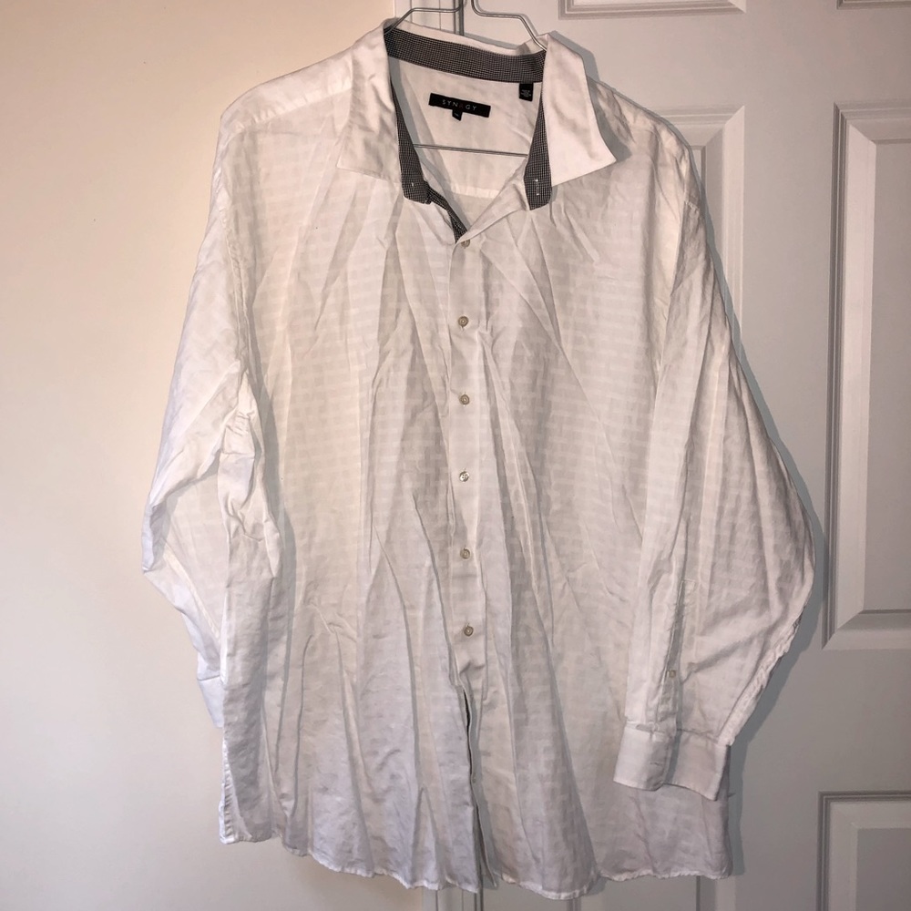 SYNRGY DXL button front shirt long cuffed sleeves